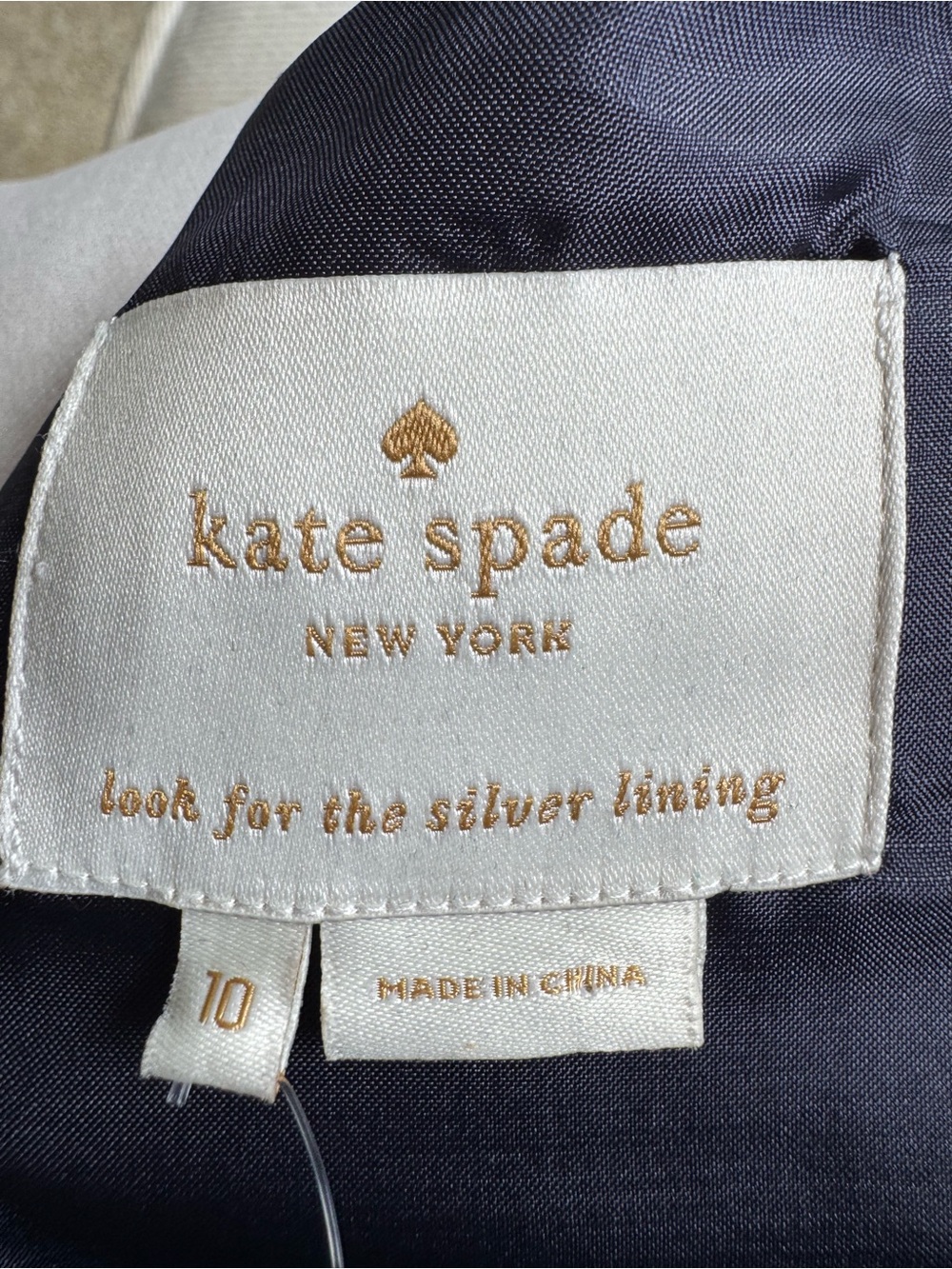 Kate Spade Navy, Cream and Pink Colorblock Fit-and-Flare Mini Dress - Picture 6 of 7